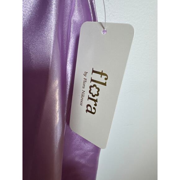 Brand New Flora Women's Size Medium Purple Orchid Satin Sleepwear Set 2 Piece - Picture 8 of 11